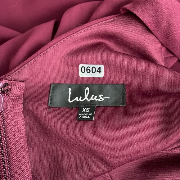 Lulus Make Me Move Burgundy Cold Shoulder Evening Gown Maxi Dress Womens XS - Picture 8 of 13